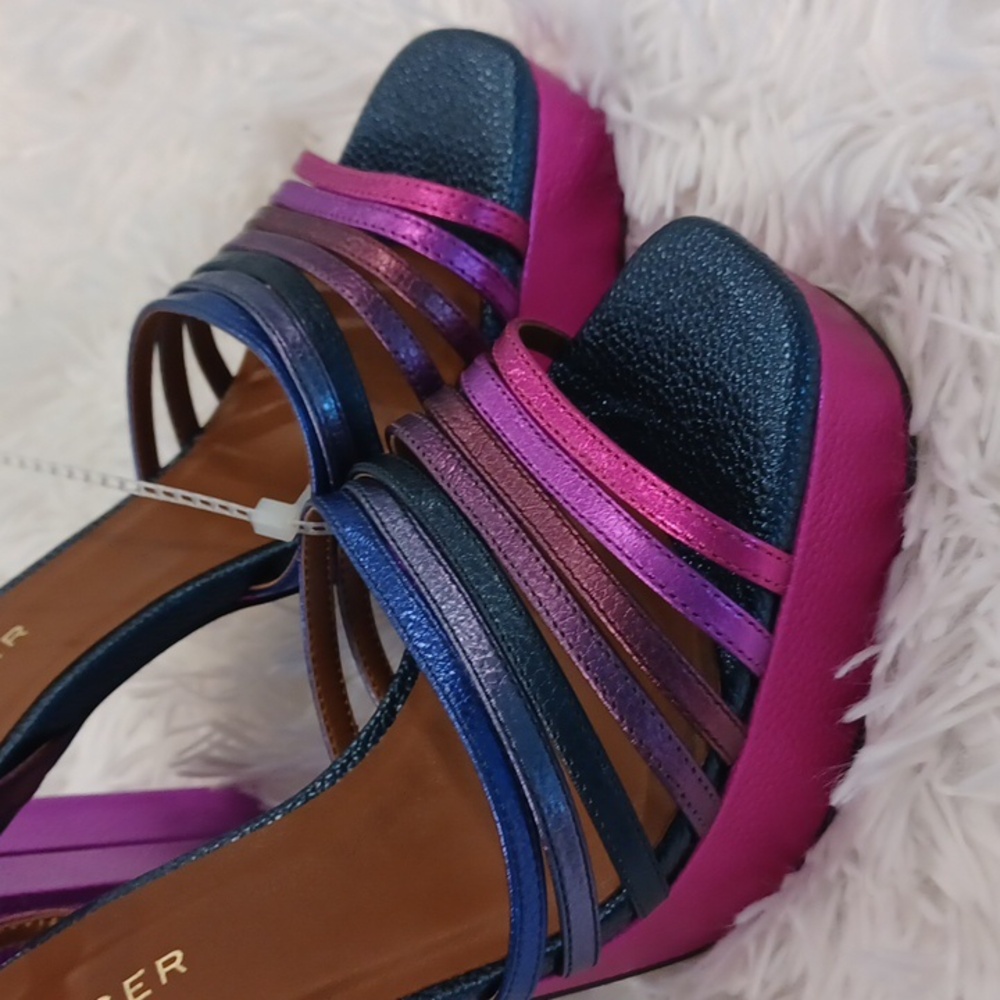 NEW Kurt Geiger London Perria Purple Rainbow Platform Sandals MULTI SIZES - Picture 8 of 14